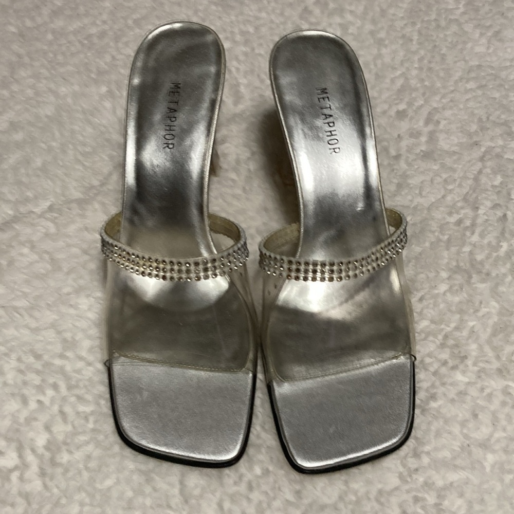 Metaphor Clear Plastic Heels - Picture 2 of 4